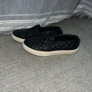 Steven Madden Black Slide On Shoe